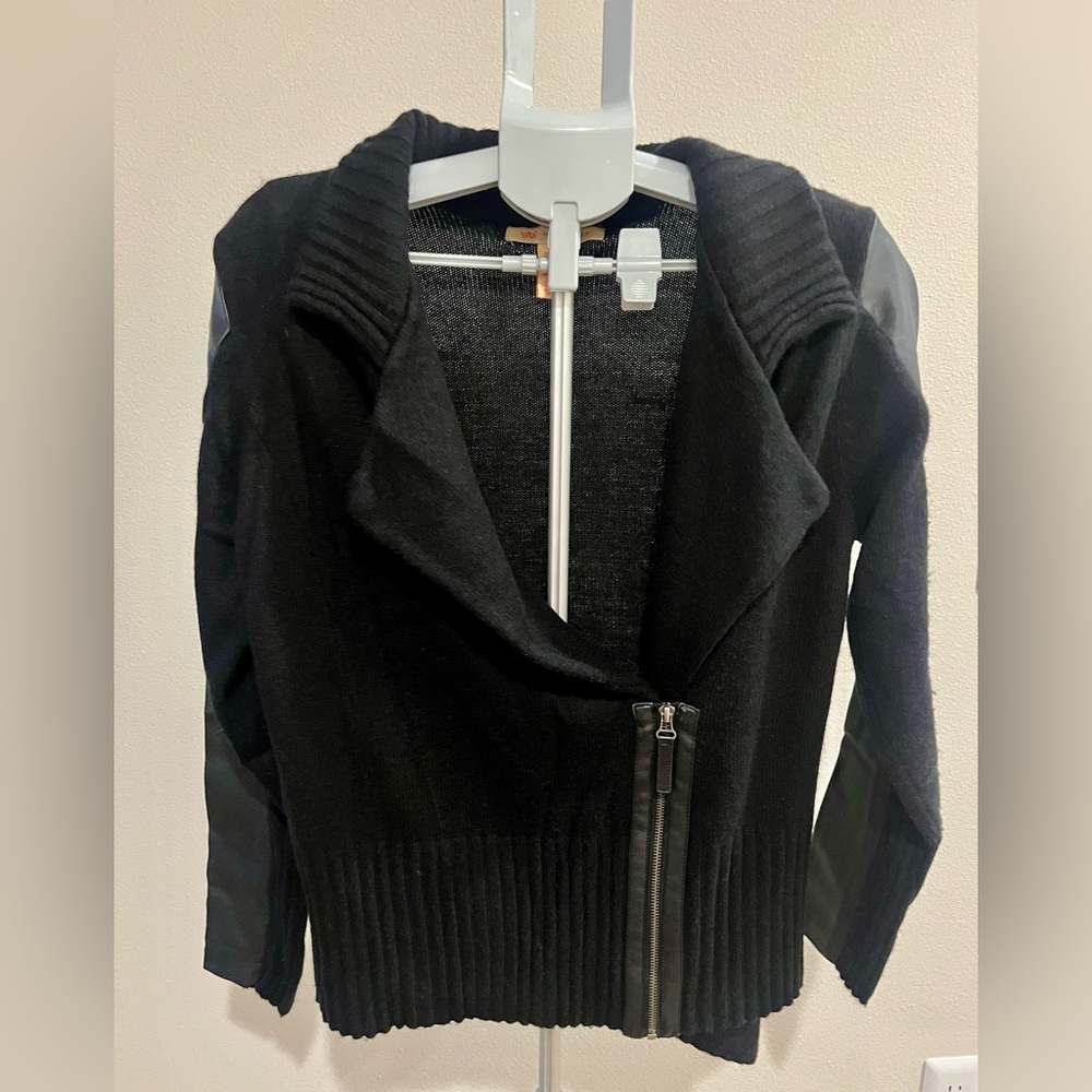 WYTHE NY Mixed Media Women's
Cardigan, Black, Size L